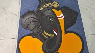 Ganesha Rangoli🪷Ganapati Rangoli🌸 [upl. by Ayatal]