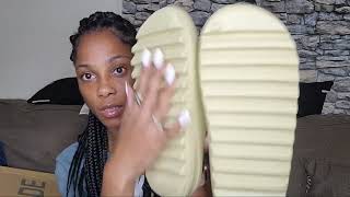 Yeezy Slides Unboxing  dhgate HONEST review [upl. by Wren795]