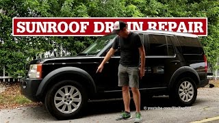 LR3 Sunroof Drain Repair  Water in Drivers Footwell [upl. by Katharina654]