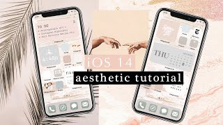 HOW TO iOS 14 aesthetic tutorial easy stepbystep guide Customize Widgets Shortcuts amp App Covers [upl. by Burnard508]