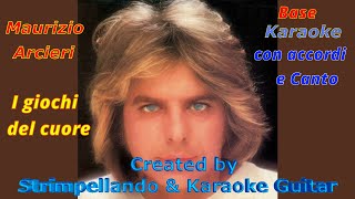 Maurizio Arcieri – I giochi del cuore  Base karaoke con accordi e Canto Fair Use [upl. by Mickelson]