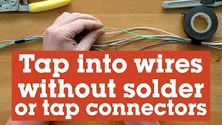 How to tap into a wire without solder or special connectors  Crutchfield [upl. by Ailegave]