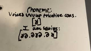 ʁ voiced uvular fricative consonant [upl. by Ahsinwad452]