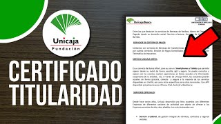 ✅Cómo Descargar El Certificado de Titularidad de Unicaja Paso a Paso🔴 [upl. by Nathanial658]