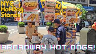 Broadway Hot Dogs  NYC Hot Dog Stands [upl. by Lerat]