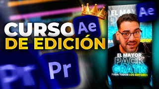 Edita videos desde cero a Avanzado  PACK DE 60GB DE RECURSOS GRATIS  Premiere Pro y After Effects [upl. by Nyberg]