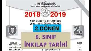 Açık Öğretim Ortaokulu 8 Sınıf TC İnkılap Tarihi ve Atatürkçülük  2018 2019 2 Dönem [upl. by Kassi]