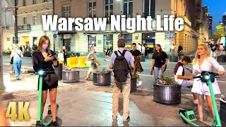 WARSAW 🇵🇱 NIGHTLIFE JUST WATCH THIS NOW 4K HDR VIDEO WALKING TOUR IN POLAND [upl. by Jonathon]