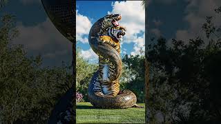 The giant python is attacking the big tiger animal [upl. by Inverson]