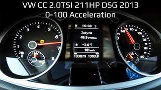 Volkswagen CC 20TSI 211HP 2013 DSG 0100 Acceleration [upl. by Hassin]