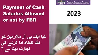 Understanding FBR Regulations Can Employers Pay Cash Salaries to Employees [upl. by Islean]