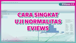 CARA UJI NORMALITAS DENGAN EVIEWS ➡️ UJI NORMALITAS JARQUE BERA DENGAN EVIEWS [upl. by Nottirb]