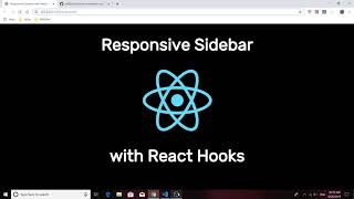 Responsive Sidebar With React Hooks [upl. by Ehr]