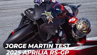 MotoGP Catalunya Test 2025  Jorge Martin First Test Aprilia RSGP 25 [upl. by Asiilanna]