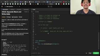 2938 Separate Black and White BallsCppInterview ProblemOptimised Approach [upl. by Fleda268]