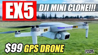 99 DJI MINI 2 CLONE  EACHINE EX5 4K GPS Drone  FULL REVIEW amp FLIGHTS ✈️ [upl. by Wildon]