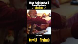 ✨when Ravi ji accepted Rishab as his disciple✨rare rishabsmusic rishabrikhiramsharma sitarmusic [upl. by Anayk]