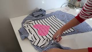 Transform your old shirt DIY Dress without sewing patterns [upl. by Yralih356]