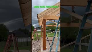 Stand alone patio cedar patio pergola gable dfwpatio patioexperts [upl. by Ovida]