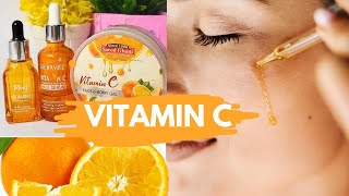 Brightening and glowing vitamin C serum and Cream  Glass glow young skin with vitamin c products🍊 [upl. by Raffaello]