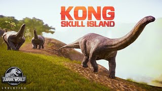 KING KONG SKULL ISLAND  Brontosaurus Dinosaur STAMPEDE [upl. by Theresina]