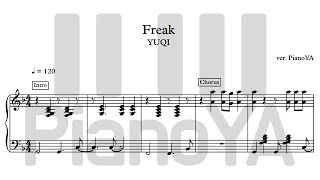 우기 YUQI  Freak 피아노 악보 Piano Sheet Music [upl. by Yhtomot]