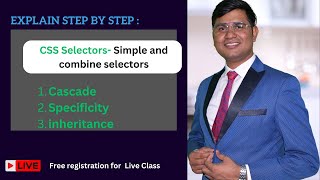 day 18 How to select different selectors in css how cascade specificity and inheritance work [upl. by Bruner374]