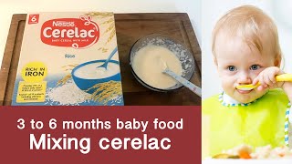 Baby food  3 to 6 months  Mixing cerelac  Recipe [upl. by Tecil506]