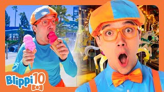 Blippi’s Top 10 Moments Amusement Parks  Blippis Top 10  Educational Videos for Kids [upl. by Atika]