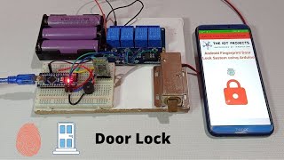 Fingerprint Door Lock System using Arduino and Smartphone [upl. by Nahc]