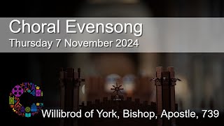 Choral Evensong  Thursday 7 November 2024  Chester Cathedral [upl. by Norret544]