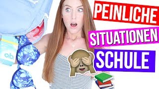 12 PEINLICHE SITUATIONEN IN DER SCHULE DIE MÄDCHEN KENNEN  LaurenCocoXO [upl. by Gayler]