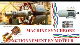 Machine synchrone fonctionnement en Moteur [upl. by Cid693]