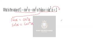 what isthe value of 1cos2 αcos4 α if sinα sin2 α1 ssccgl malayalam [upl. by Levinson735]