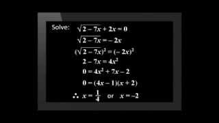 Equations with Surds [upl. by Dasa]