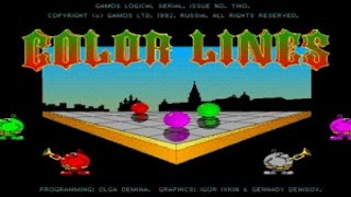 Color lines gameplay PC Game 1992 [upl. by Geiger]