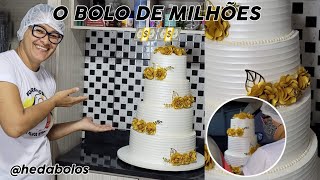 Bolo de Noivado de 4 Andares  Bolo de Casamento de 4 Andares Bolo De Milhões bolodequatroandares [upl. by Ahsa]