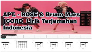 ROSE amp Bruno Mars CORD Lirik Terjemahan Indonesia APT [upl. by Roe]