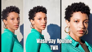 UPDATED WASH AND GO ROUTINE ON TWA  3c4a Curls 2022 [upl. by Sakovich]