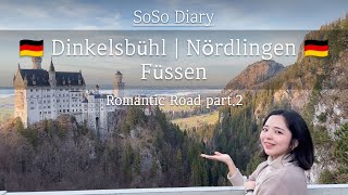 소소Travel8ENG 🇩🇪Trip to Germany 독일여행 Romantic Road 로맨틱 가도 도시들 Neuschwanstein Castle노이슈반슈타인성 [upl. by Annnora]