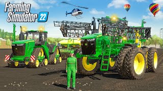 BIGGEST Fertilizer Machine amp Large JOHN DEERE In Fs22  Farming Simulator 22  Timelapse [upl. by Amik601]