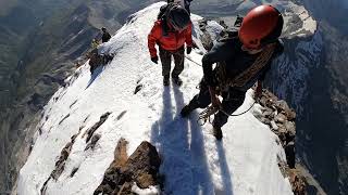 Matterhorn 4478m  Walking on the summit ridge [upl. by Cynthie]