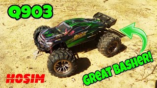 Hosim Q903 Brushless 116 Truggy  Speed amp Bash Test Review [upl. by Inej271]