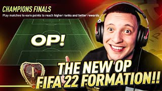 NEW BEST OVERPOWERED FIFA 22 FORMATION WITH TACTICS 200 FUT CHAMPIONS FINALS [upl. by Einnal]