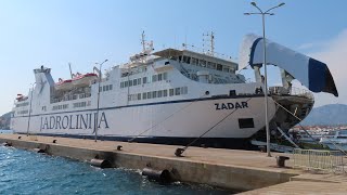 The ferry ZADAR departing the Port of Split  JADROLINIJA  Trajekt ZADAR ▶4K [upl. by Hayifas301]