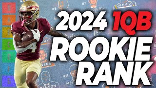 1QB  2024 DYNASTY ROOKIE RANKINGS This Class Is DEEP  Dynasty Fantasy Football 2024 [upl. by Ahtiek]