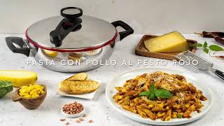 Pasta picante al pesto rojo con pollo [upl. by Aitenev62]