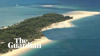 Sinkhole opens up on Queensland beach [upl. by Aecila107]