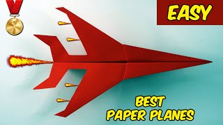 EASY Paper Plane that FLY FAR  How to Make Paper Airplane EASY that FLY FAR  Super Sonic Plane [upl. by Assiron]