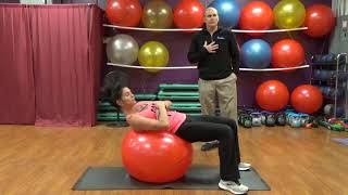 Short core stretching workout on stability ball [upl. by Annaj309]